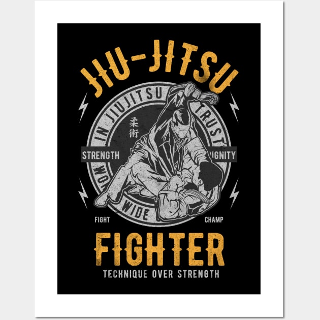 Brazilian Jiu Jitsu Wall Art by NineBlack